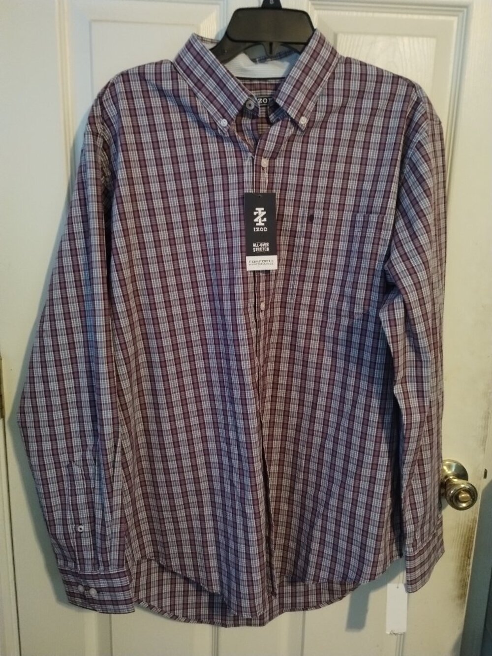 Izod men's multicolor long sleeve shirt,Size-Large,NWT
